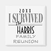 おもしろい日付ファミリー懇親会土産ギフト マグネット (正面)