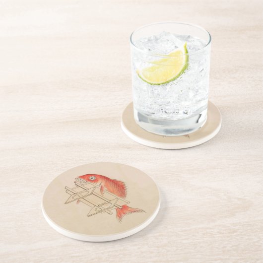 おもしろい日本のヴィンテージ妖怪 コースター (側面)