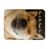 おもしろい日本の可愛いスマイル感謝してい君 マグネット (横)