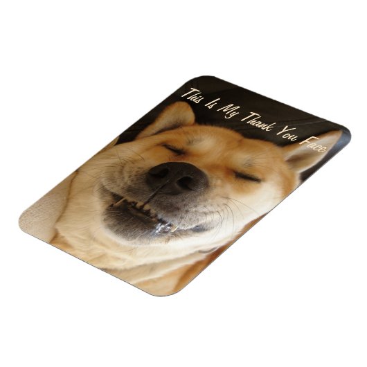 おもしろい日本の可愛いスマイル感謝してい君 マグネット (左側)