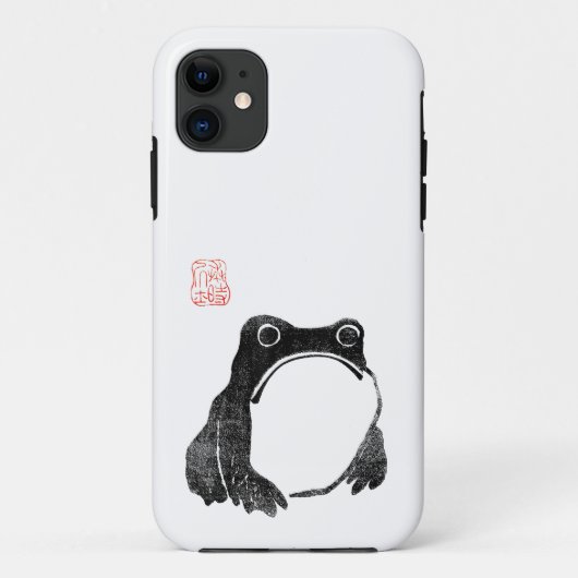 おもしろい日本の怒ったカエル・ヒキガエル Case-Mate iPhoneケース (裏面)