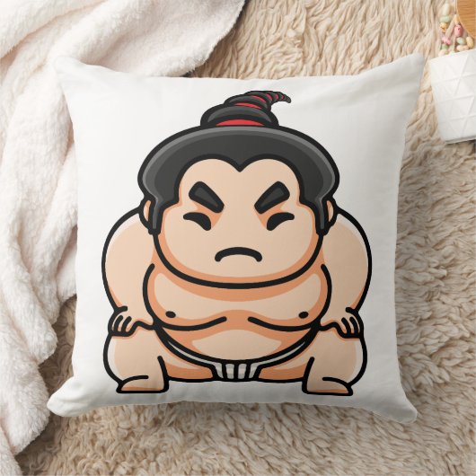 おもしろい日本の相撲 クッション (ブランケット)