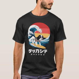 おもしろい日本の金日本の川WAVE犬 Tシャツ