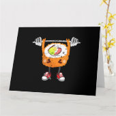おもしろい日本の食ジム重量挙げギフトTシャツ カード (黄色い花)