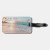 おもしろい日退職した入りビーチ、職業Gag ラゲッジタグ (裏面横)