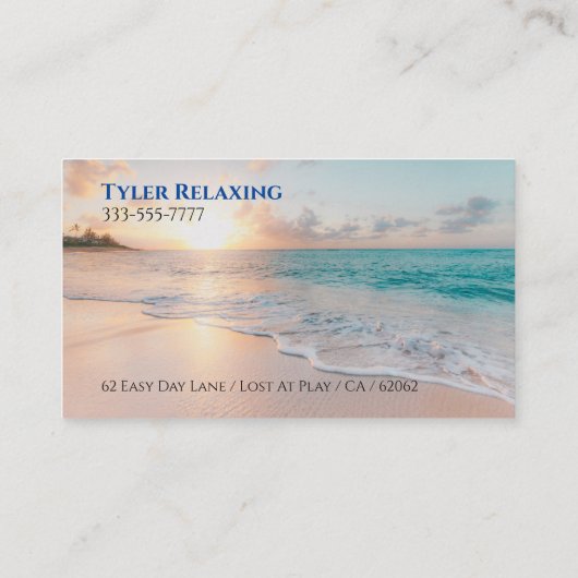 おもしろい日退職した入りビーチ、DIY Professional Gag 名刺 (裏面)