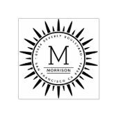 おもしろい日 |独自のモノグラム差出人住所の作成 ラバースタンプ (インプリント)