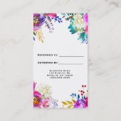 おもしろい明はっきりしたるい水の色のフローラ友人を参照 紹介カード (裏面)