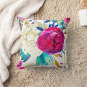 おもしろい明はっきりしたるい水カラーフローラカラスプラッシュ クッション (ブランケット)