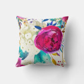 おもしろい明はっきりしたるい水カラーフローラカラスプラッシュ クッション (裏面)