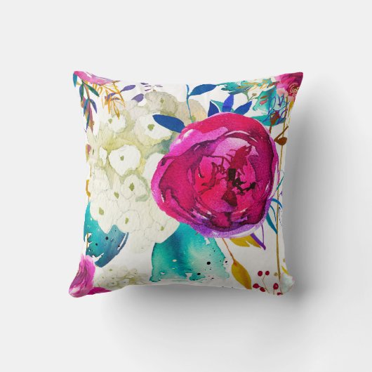 おもしろい明はっきりしたるい水カラーフローラカラスプラッシュ クッション (裏面)