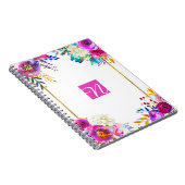 おもしろい明はっきりしたるい水カラーフローラカラスプラッシュ ノートブック (右側)