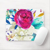 おもしろい明はっきりしたるい水カラーフローラカラスプラッシュ マウスパッド (マウス)