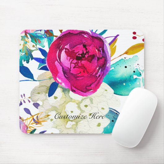 おもしろい明はっきりしたるい水カラーフローラカラスプラッシュ マウスパッド (マウス)