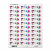 おもしろい明はっきりしたるい水カラーフローラグラエレガントム ラベル (フルシート)