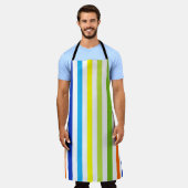 おもしろい明るいはっきりしたと – モダンストライプ エプロン (着用した状態)