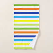 おもしろい明るいはっきりしたと – モダンストライプ バスタオルセット (ハンドタオル)