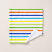 おもしろい明るいはっきりしたと – モダンストライプ バスタオルセット (ウォッシュタオル)