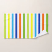 おもしろい明るいはっきりしたと – モダンストライプ バスタオルセット (ハンドタオル)