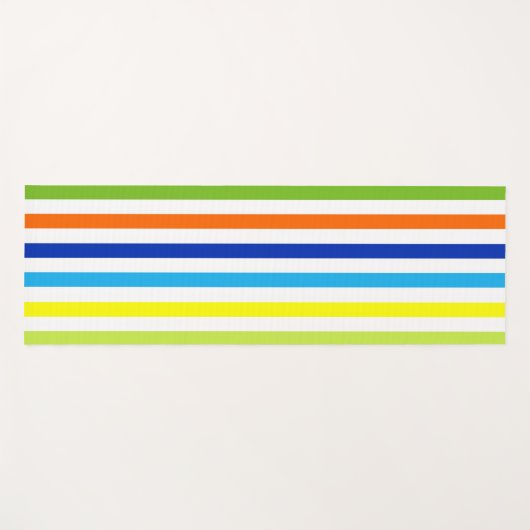 おもしろい明るいはっきりしたと – モダンストライプ ヨガマット (正面(横))