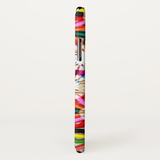 おもしろい明るいカラフル万華鏡のように千変万化するパターンのクロスパターン Case-Mate iPhoneケース (裏面/右)