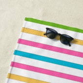 おもしろい明るいストライプの航海のビーチタオル ビーチタオル (インサイチュ)