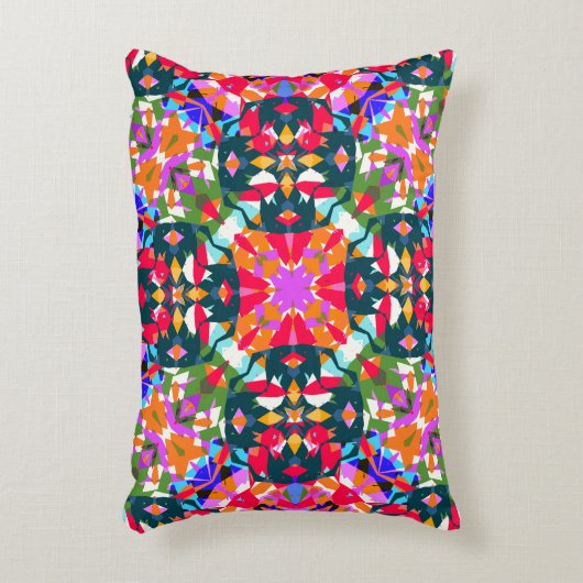 おもしろい明るいパターンモダン折衷性ドーパミン受容体 アクセントクッション (正面(垂直))