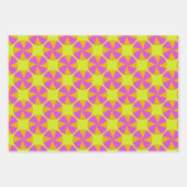 おもしろい明るいペパーミント渦巻き極大主義クリスマス ラッピングペーパーシート (正面)