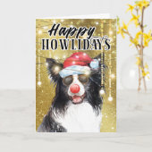 おもしろい明るい幸せな休日に衝突する カード (黄色い花)