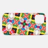 おもしろい明るい色の鉛筆万華鏡のように千変万化するパターンパターンCAS Case-Mate iPhoneケース (裏面 (横))