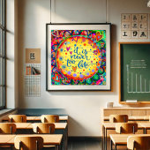 おもしろい明るく決して遅すぎない引用文のインスピレーション ポスター