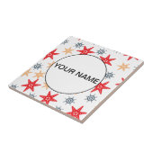 おもしろい星と車輪のパターン タイル (側面)