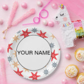 おもしろい星と車輪のパターン ペーパープレート (パーティー)