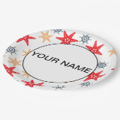 おもしろい星と車輪のパターン ペーパープレート (アングル)