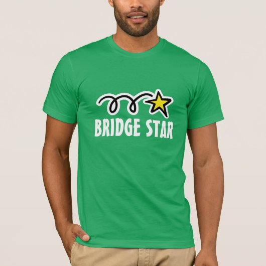 おもしろい星のブリッジTシャツ Tシャツ (正面)