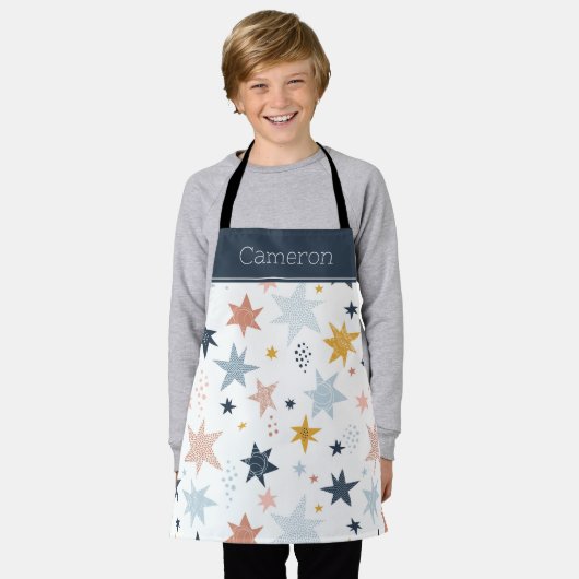 おもしろい星型 エプロン (着用した状態)