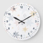 おもしろい星型 ラージ壁時計 (正面)