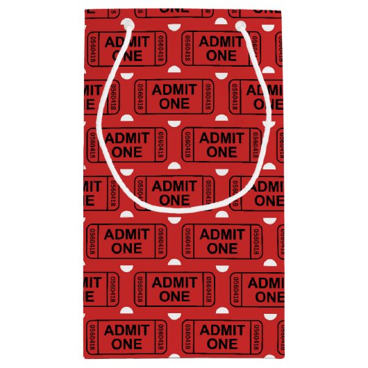 おもしろい映画チケットパターンパーティーの好意バッグ スモールペーパーバッグ (裏面)