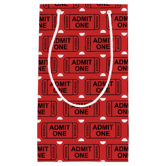 おもしろい映画チケットパターンパーティーの好意バッグ スモールペーパーバッグ (正面)