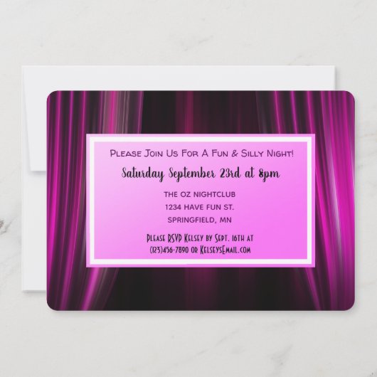 おもしろい映画パロディ誕生会の招待 招待状 (裏面)