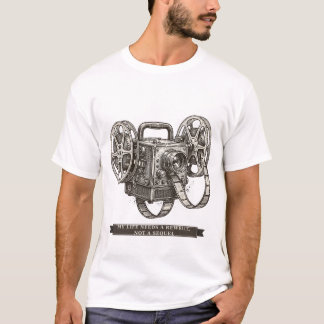 おもしろい映画プロジェクター Tシャツ