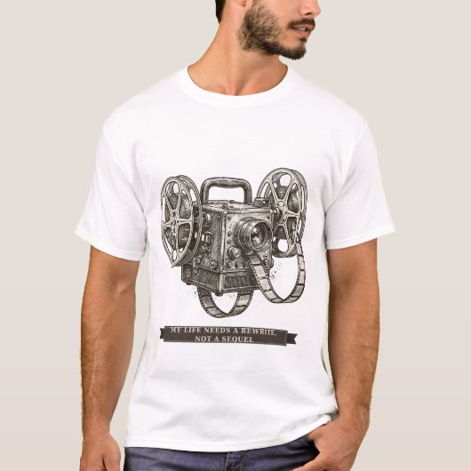 おもしろい映画プロジェクター Tシャツ (正面)