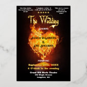 おもしろい映画館ポスターテーマ結婚ズ 箔招待状 (正面)