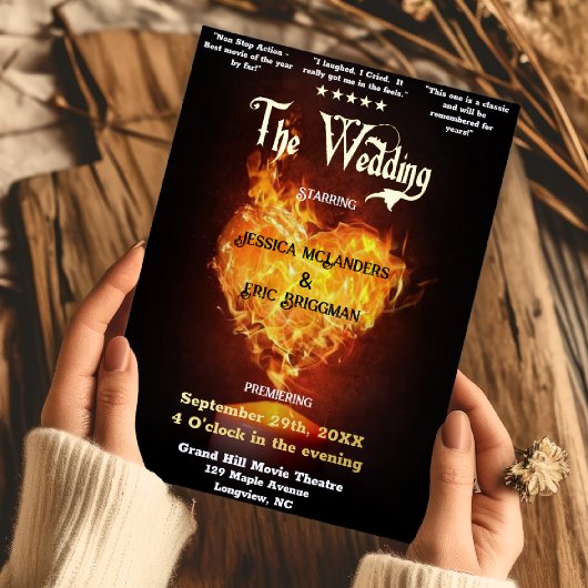 おもしろい映画館ポスターテーマ結婚ズ 箔招待状