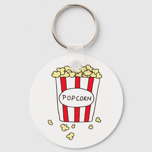 おもしろい映画館ポップコーンのバケツビリーズ キーホルダー (正面)