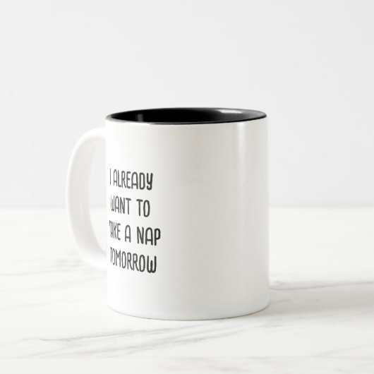 おもしろい昼寝時間疲れた母の日 ツートーンマグカップ (正面左)