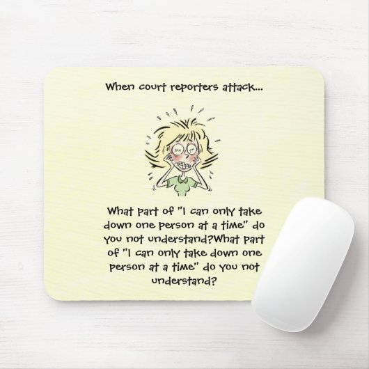 おもしろい時法廷記者の攻撃 マウスパッド (マウス)