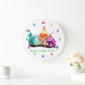 おもしろい時計 – 卵が孵るのを待つ鶏 ラージ壁時計 (ホーム)