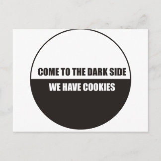 おもしろい暗い来側にクッキーがある ポストカード