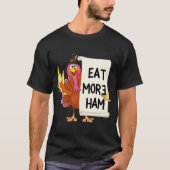 おもしろい暴走トルコ食べモアハム Tシャツ (正面)